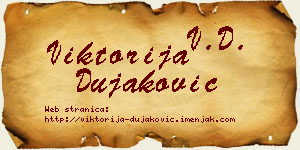 Viktorija Dujaković vizit kartica